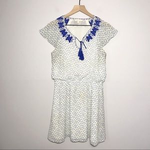 Skies are Blue Short Sleeve Embroidered Dress Sz S